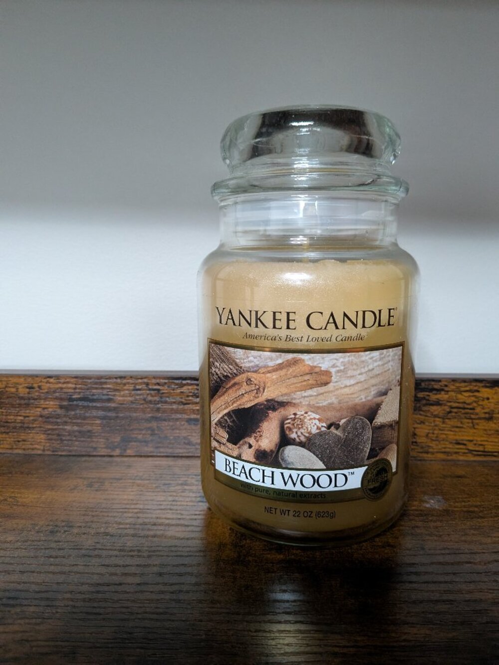 yankee candle beach wood new large 22oz jar white label rare